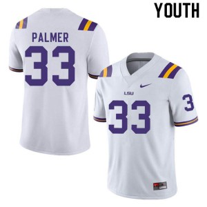 Youth Tigers #33 Trey Palmer White Stitch Jerseys 148735-844