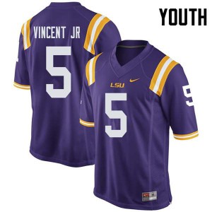 Youth LSU Tigers #5 Kary Vincent Jr. Purple Alumni Jerseys 643839-529