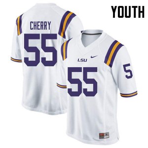 Youth LSU #55 Jarell Cherry White Player Jerseys 290118-424