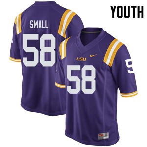 Youth Tigers #58 Jared Small Purple Official Jersey 753464-559
