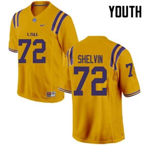 Youth Tigers #72 Tyler Shelvin Gold Player Jersey 934358-881