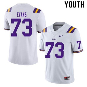 Youth Tigers #73 Joseph Evans White Embroidery Jerseys 220410-564