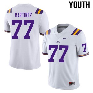 Youth Louisiana State Tigers #77 Marlon Martinez White Player Jerseys 381411-333