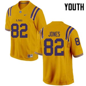 Youth Louisiana State Tigers #82 Kenan Jones Gold University Jersey 679852-528