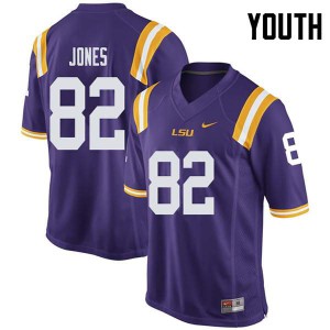 Youth Louisiana State Tigers #82 Kenan Jones Purple Player Jerseys 492676-366