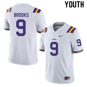 Youth Louisiana State Tigers #9 Marcel Brooks White High School Jerseys 959206-430