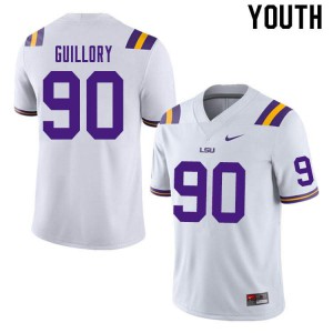 Youth Tigers #90 Jacobian Guillory White University Jerseys 485980-175