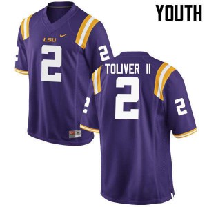 Youth Tigers #2 Kevin Toliver II Purple Stitched Jersey 720218-558