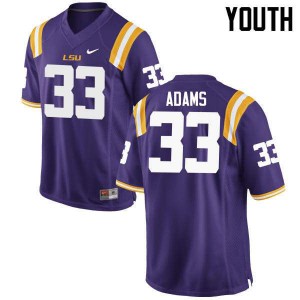 Youth LSU Tigers #33 Jamal Adams Purple Stitched Jerseys 194986-400