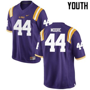 Youth LSU #44 John David Moore Purple Stitched Jerseys 332021-372