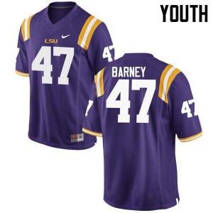 Youth LSU #47 Chance Barney Purple NCAA Jersey 762605-385