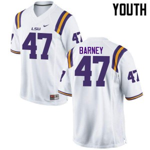 Youth LSU #47 Chance Barney White Football Jersey 125420-205