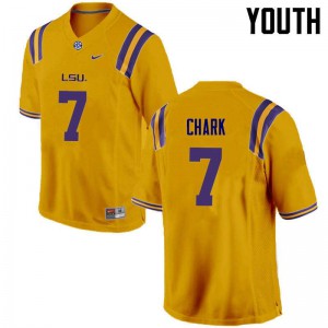 Youth Tigers #7 D.J. Chark Gold NCAA Jersey 437002-314