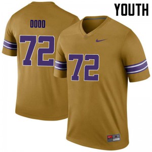 Youth LSU #72 Andy Dodd Gold Legend Stitch Jerseys 638355-923