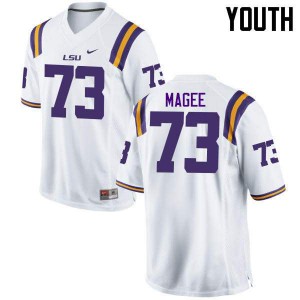 Youth LSU #73 Adrian Magee White College Jerseys 800423-934