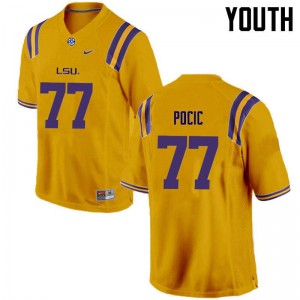 Youth Tigers #77 Ethan Pocic Gold Player Jersey 175971-154