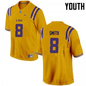 Youth LSU #8 Saivion Smith Gold Official Jersey 437105-378