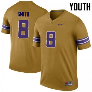 Youth Louisiana State Tigers #8 Saivion Smith Gold Legend Embroidery Jerseys 137624-652
