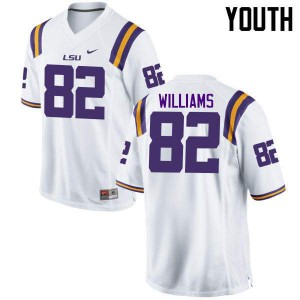 Youth LSU #82 Jalen Williams White Player Jersey 977889-138