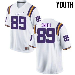 Youth LSU #89 DeSean Smith White Player Jerseys 611280-577