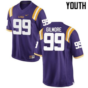 Youth LSU #99 Greg Gilmore Purple Official Jerseys 111055-379