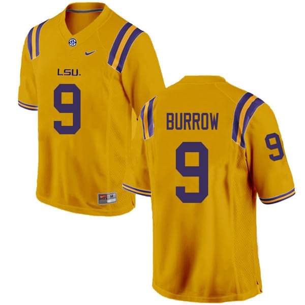 Joe Burreaux Jersey LSU Tigers #9 NCAA Football Purple